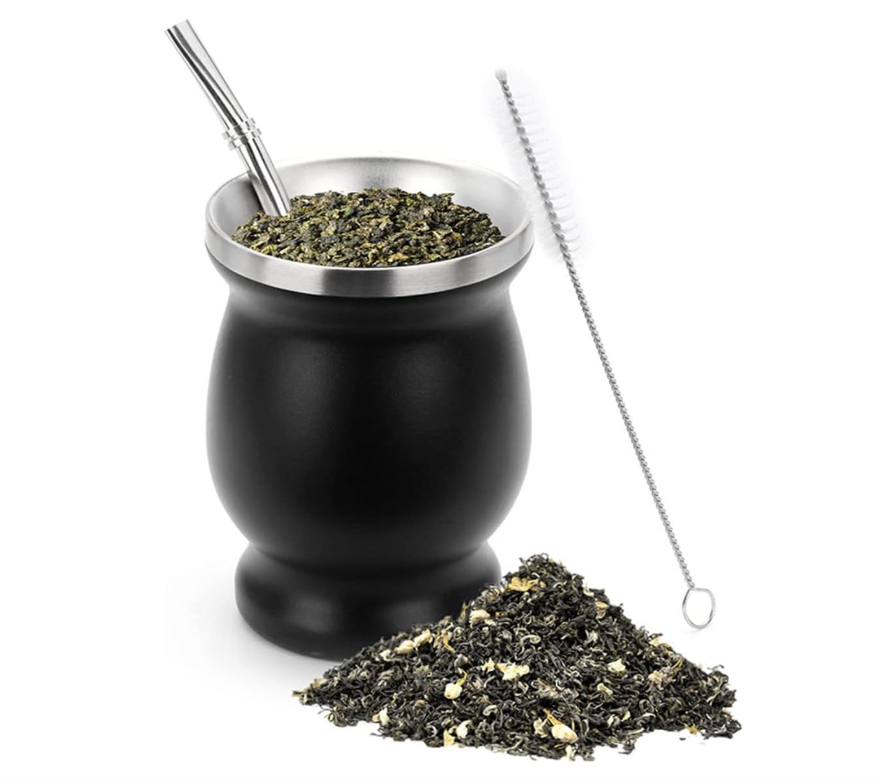 Modern Adventure Gourd - Bombilla (Straw) & Straw Brush Included